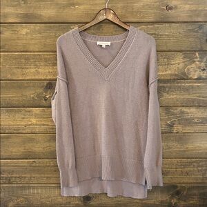 Philosophy V-Neck Sweater in Warm Taupe